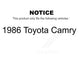Front Rear Wheel Bearing Kit For 1986 Toyota Camry K70-101156