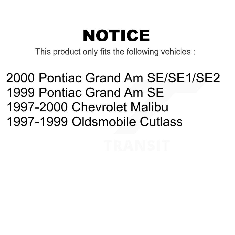 Front Rear Wheel Bearing & Hub Assembly Kit For Chevrolet Malibu Pontiac Grand Am Oldsmobile Cutlass K70-101183
