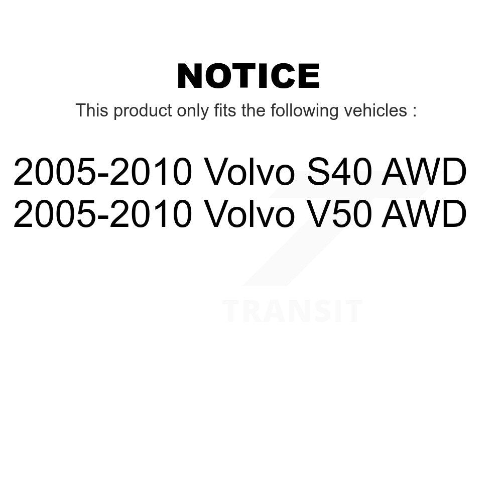 Front Rear Wheel Bearing & Hub Assembly Kit For 2005-2010 Volvo S40 V50 AWD K70-101240
