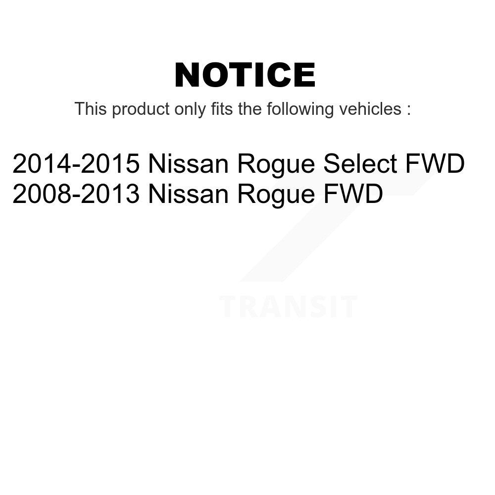 Front Rear Wheel Bearing & Hub Assembly Kit For Nissan Rogue Select FWD K70-101271