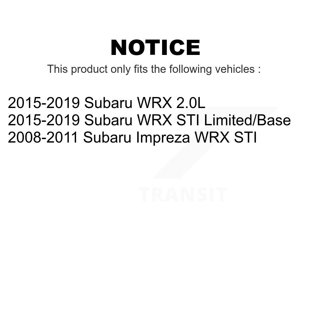 Front Rear Wheel Bearing & Hub Assembly Kit For Subaru Impreza WRX STI K70-101274
