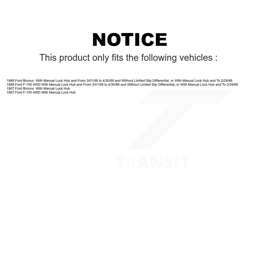 Front Inner Wheel Bearing And Race Pair For Ford F-150 Bronco K70-101327