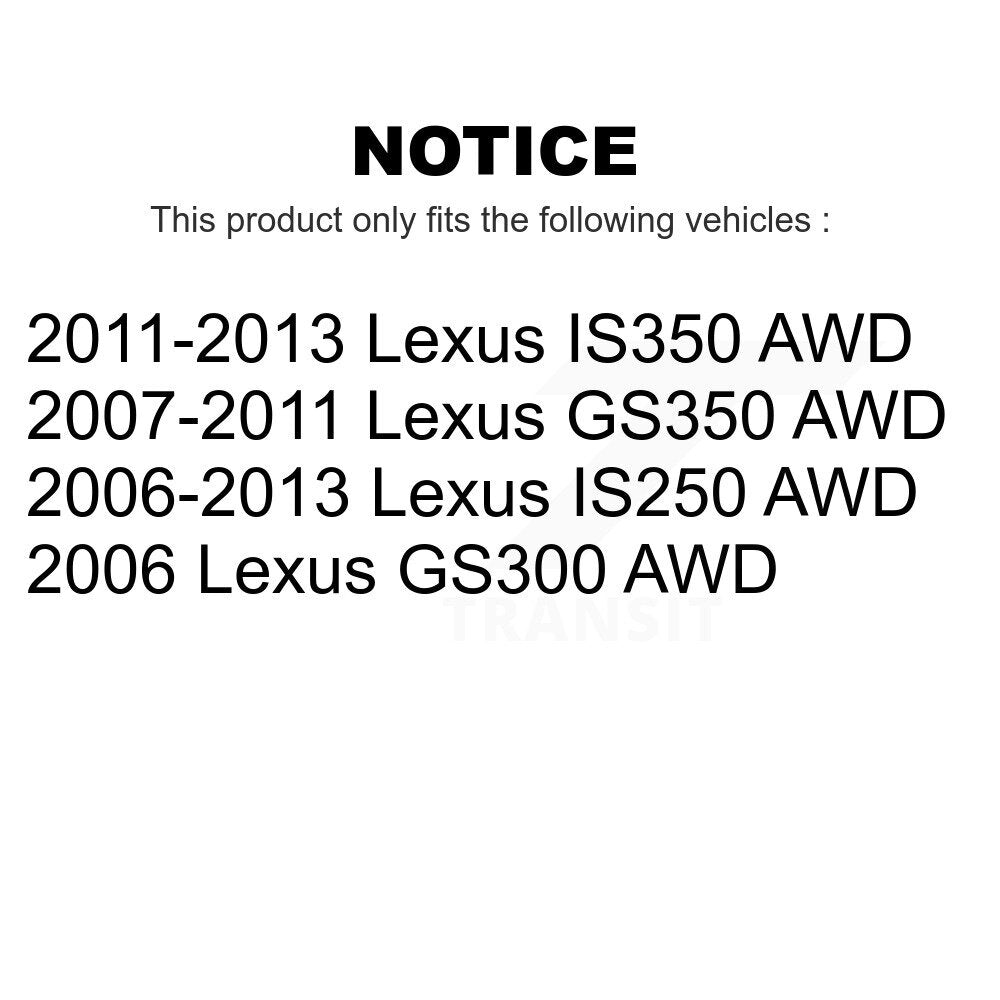 Front Rear Wheel Bearing And Hub Assembly Kit For Lexus IS250 GS350 GS300 IS350 AWD K70-101343