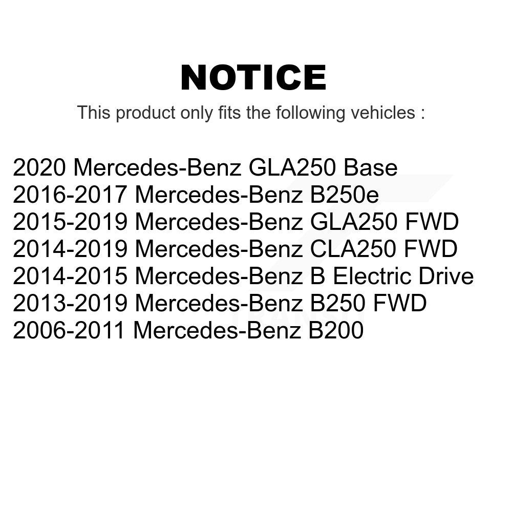 Rear Wheel Bearing And Hub Assembly Pair For Mercedes-Benz CLA250 GLA250 B Electric Drive B250e B250 B200 K70-101388