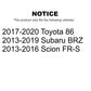 Front Rear Wheel Bearing & Hub Assembly Kit For Scion FR-S Subaru BRZ Toyota 86 K70-101437