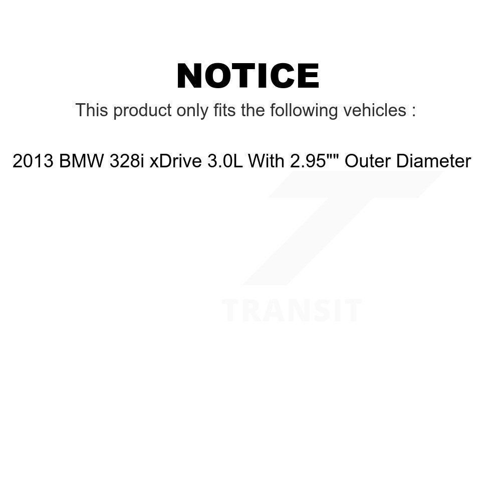 Front Rear Wheel Bearing Kit For 2013 BMW 328i xDrive 3.0L With 2.95" Outer Diameter K70-101448