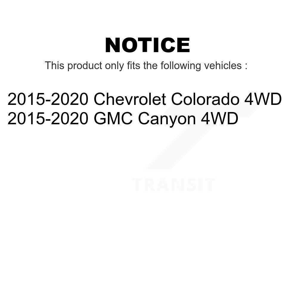Front Wheel Bearing And Hub Assembly Pair For 2015-2020 Chevrolet Colorado GMC Canyon 4WD K70-101493