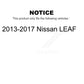 Rear Wheel Bearing And Hub Assembly Pair For 2013-2017 Nissan LEAF K70-101506