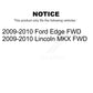 Rear Wheel Bearing And Hub Assembly Pair For 2009-2010 Ford Edge Lincoln MKX FWD K70-101517