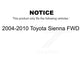 Front Rear Wheel Bearing And Hub Assembly Kit For 2004-2010 Toyota Sienna FWD K70-101584