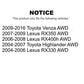 Front Rear Wheel Bearing And Hub Assembly Kit For Toyota Lexus Highlander Venza RX350 RX330 RX400h AWD K70-101586