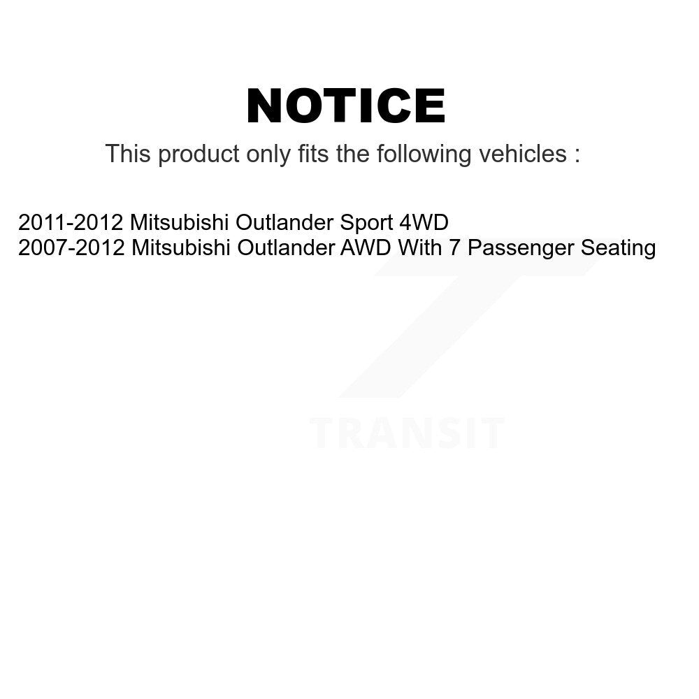 Front Rear Wheel Bearing And Hub Assembly Kit For Mitsubishi Outlander Sport K70-101638