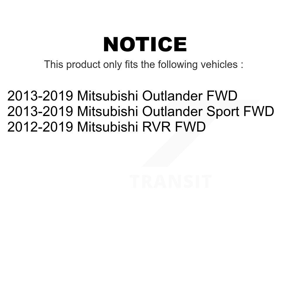 Front Rear Wheel Bearing And Hub Assembly Kit For Mitsubishi Outlander Sport RVR FWD K70-101641