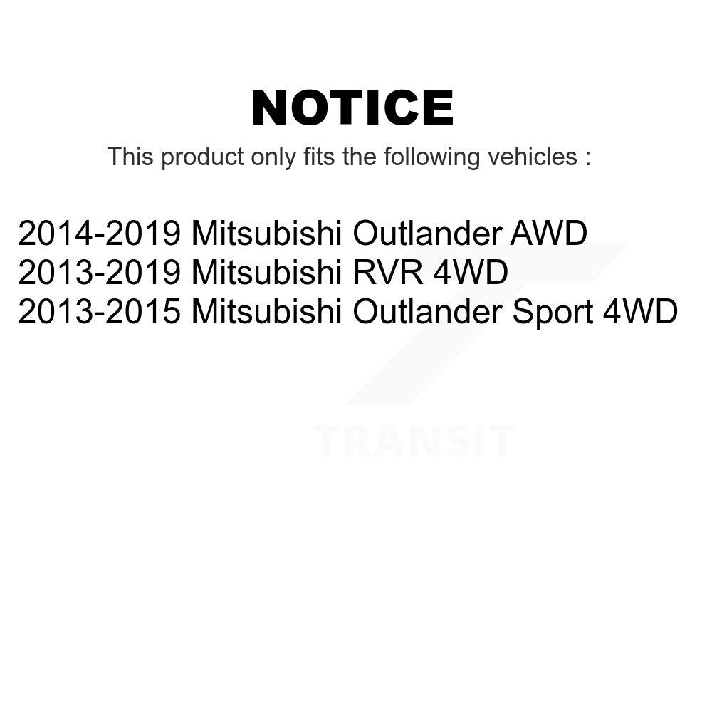 Front Rear Wheel Bearing And Hub Assembly Kit For Mitsubishi Outlander Sport RVR K70-101642
