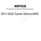 Front Rear Wheel Bearing And Hub Assembly Kit For 2011-2020 Toyota Sienna AWD K70-101665