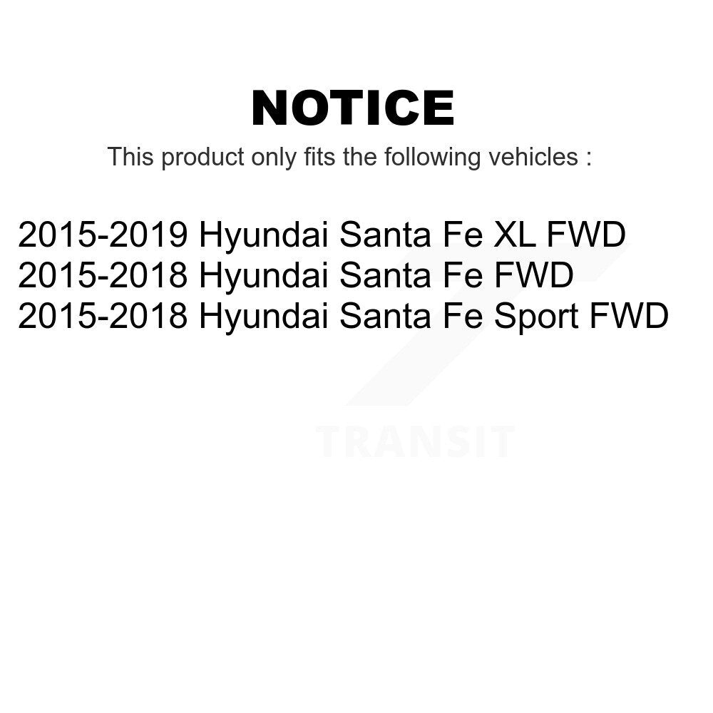 Front Rear Wheel Bearing & Hub Assembly Kit For Hyundai Santa Fe Sport XL FWD K70-101709
