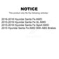 Front Rear Wheel Bearing & Hub Assembly Kit For Hyundai Santa Fe Sport XL AWD K70-101710