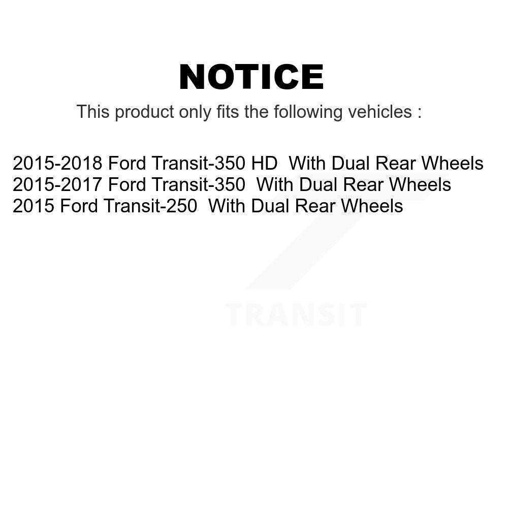 Front Wheel Bearing And Hub Assembly Pair For Ford Transit-350 Transit-250 HD With Dual Rear Wheels K70-101713