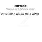 Front Rear Wheel Bearing And Hub Assembly Kit For 2017-2018 Acura MDX AWD K70-101794
