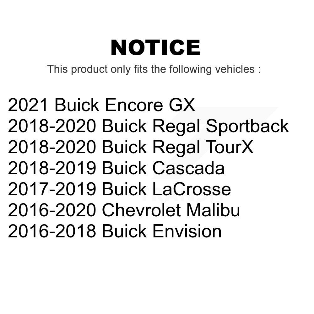 Front Wheel Bearing And Hub Assembly Pair For Chevrolet Malibu Buick Envision LaCrosse Regal Sportback TourX Cascada Encore GX K70-101804