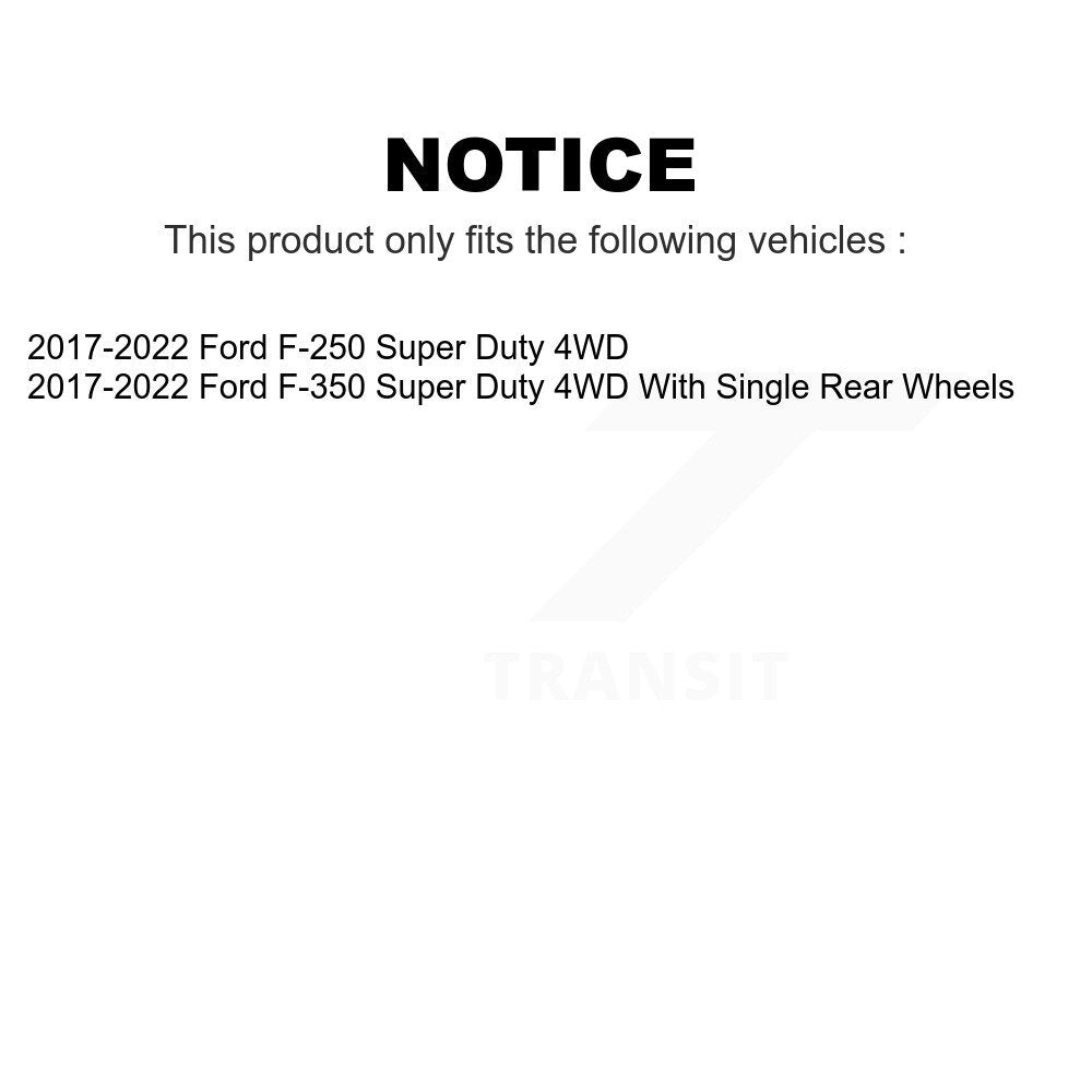 Front Wheel Bearing And Hub Assembly Pair For 2017-2022 Ford F-250 Super Duty F-350 4WD K70-101876
