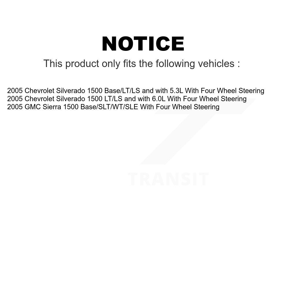 Rear Wheel Bearing And Hub Assembly Pair For Chevrolet Silverado 1500 GMC Sierra With Four Steering K70-101879