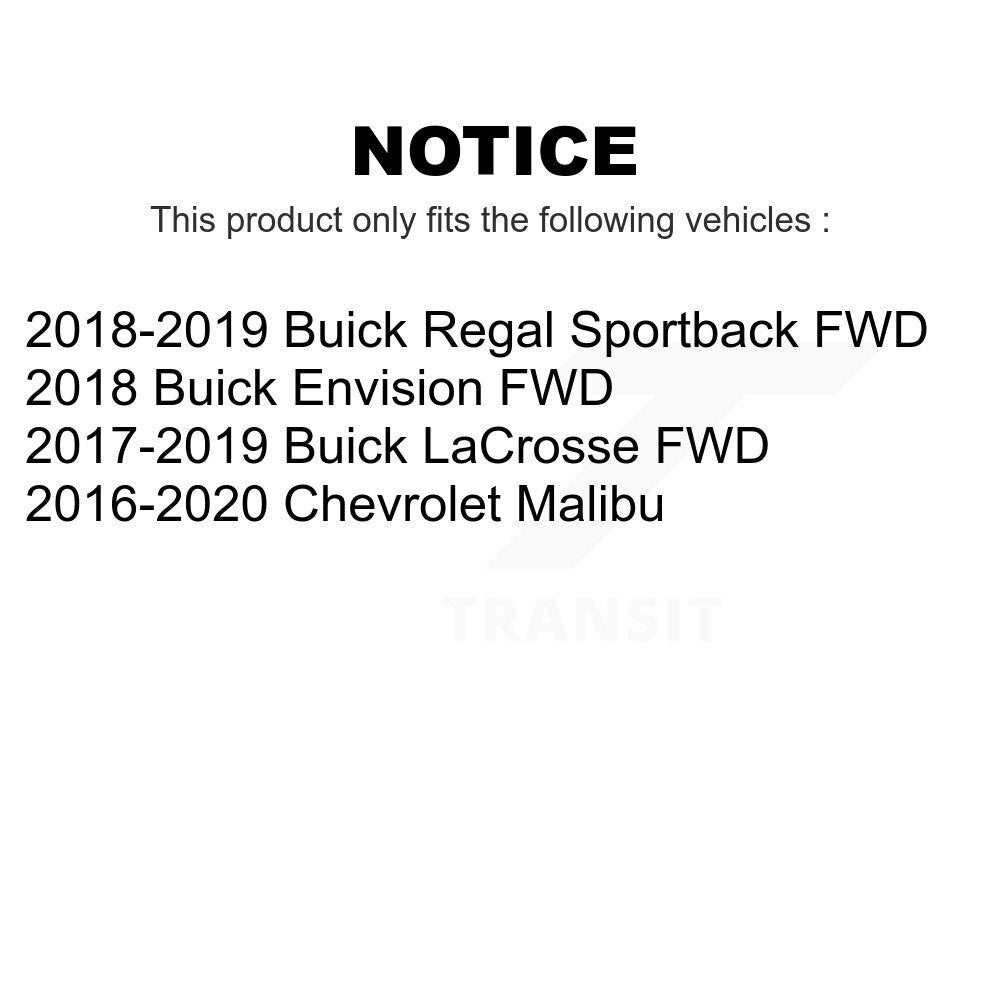 Rear Wheel Bearing And Hub Assembly Pair For Chevrolet Malibu Buick LaCrosse Envision Regal Sportback K70-101885