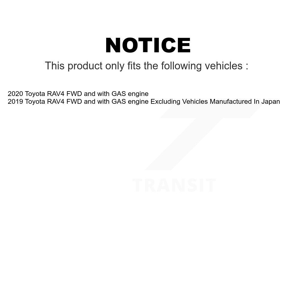 Front Rear Wheel Bearing & Hub Assembly Kit For Toyota RAV4 FWD with GAS engine K70-101922