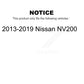 Front Rear Wheel Bearing & Hub Assembly Kit For 2013-2019 Nissan NV200 K70-101934