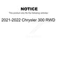 Rear Wheel Bearing And Hub Assembly Pair For 2021-2022 Chrysler 300 RWD K70-101979