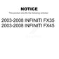 Front Suspension Control Arm And Ball Joint Assembly Link Kit For 2003-2008 Infiniti FX35 FX45 INFINITI K72-100041
