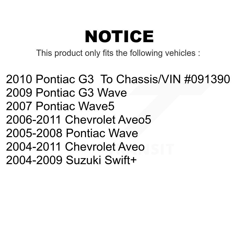 Front Suspension Control Arm And Ball Joint Assembly Steering Tie Rod End Stabilizer Bar Link Kit (8Pc) For Chevrolet Aveo Aveo5 Pontiac G3 Suzuki Wave Wave5 Swift+ K72-100150