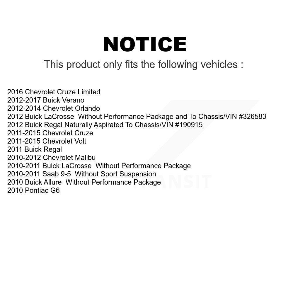 Front Suspension Link Pair For Chevrolet Cruze Malibu Buick Verano LaCrosse Limited Volt Regal Pontiac G6 Saab 9-5 Allure Orlando K72-100226