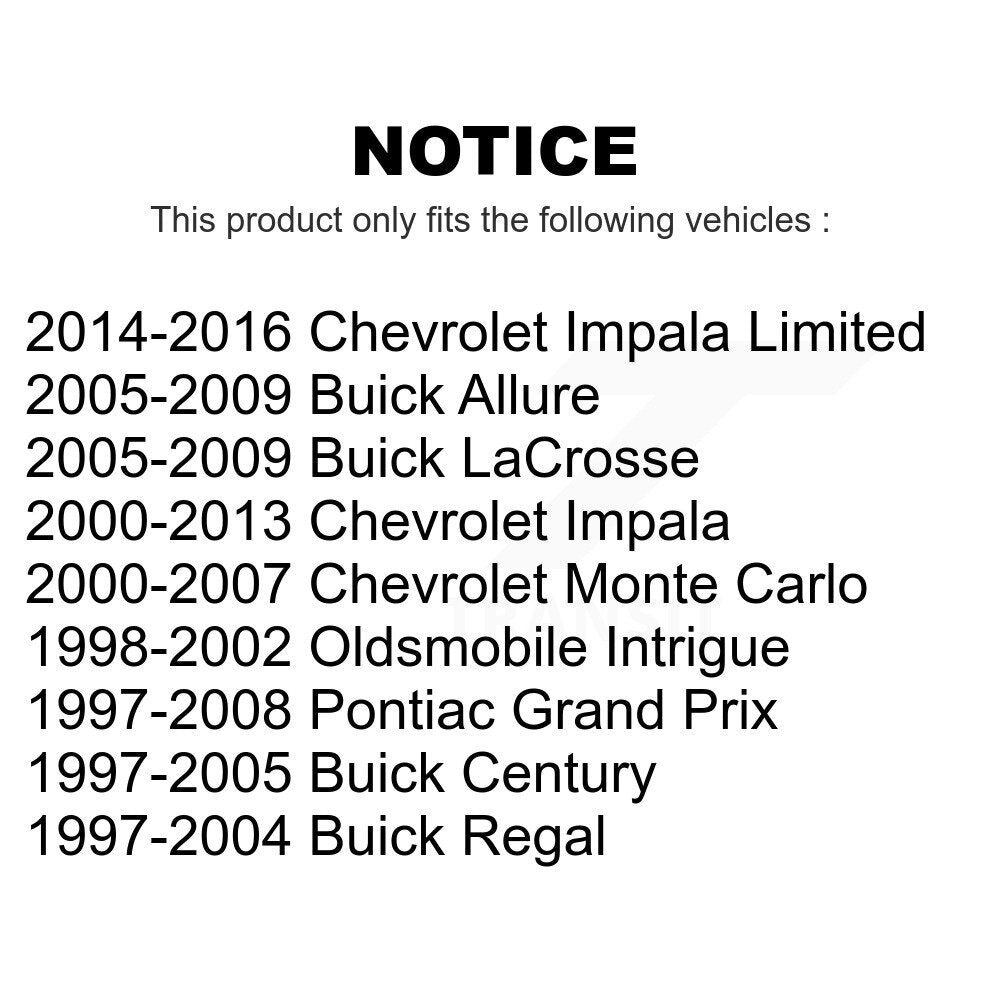 Rear Suspension Link Pair For Chevrolet Impala Buick Pontiac Grand Prix Century LaCrosse Monte Carlo Limited Regal Oldsmobile Intrigue Allure K72-100332