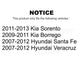 Rear Suspension Link Pair For Hyundai Santa Fe Kia Sorento Veracruz Borrego K72-100349