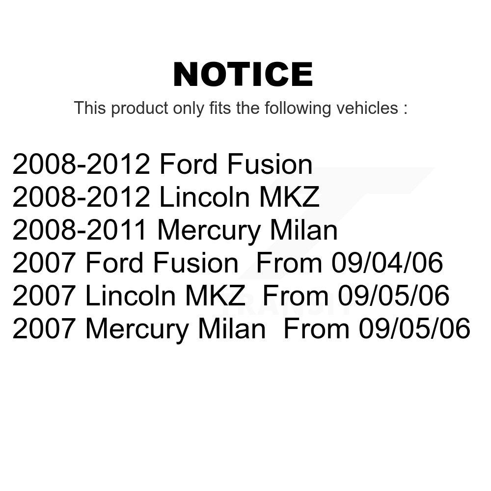 Front Suspension Control Arm And Ball Joint Assemblies Pair For Ford Fusion Lincoln MKZ Mercury Milan K72-100569