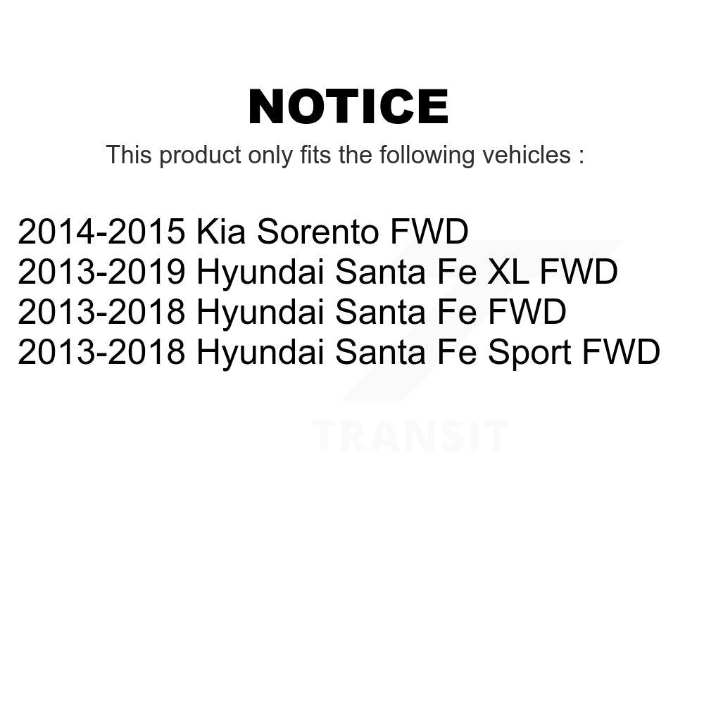 Front Rear Suspension Link Kit For Hyundai Santa Fe Sport Kia Sorento XL FWD K72-100817