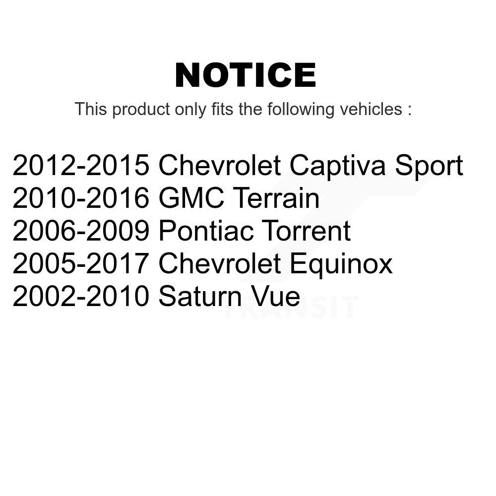 Front Lower Rearward Rearwardward Suspension Control Arm Bushing Pair For Chevrolet Equinox GMC Terrain Saturn Vue Captiva Sport Pontiac Torrent K72-100867