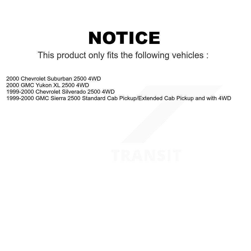 Front Suspension Ball Joint And Tie Rod End Kit For Chevrolet Silverado 2500 GMC Sierra Suburban Yukon XL K72-100947
