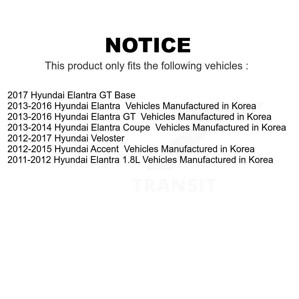 Front Suspension Ball Joints Pair For Hyundai Elantra Accent Veloster GT Coupe K72-101072