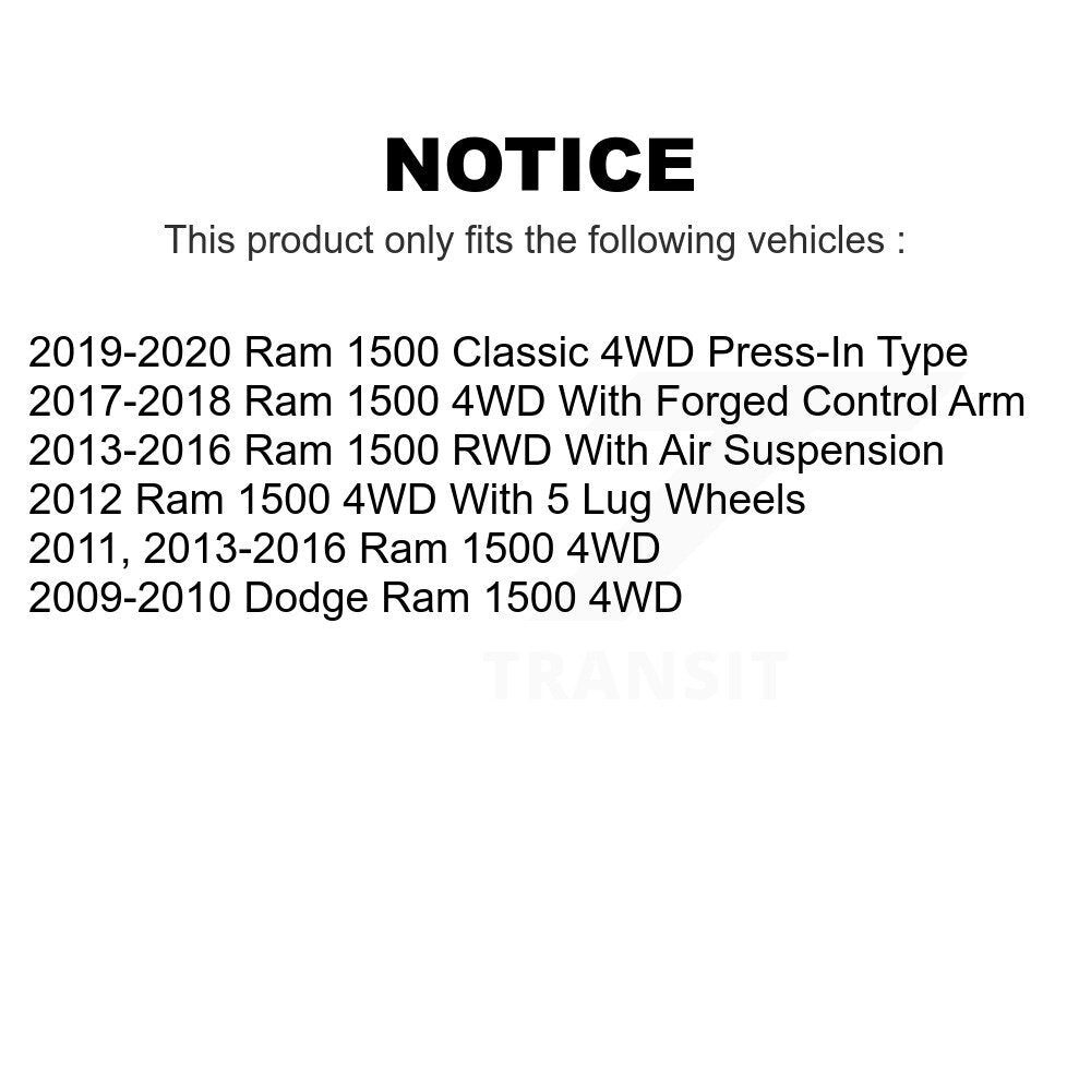 Front Suspension Control Arms And Lower Ball Joints Kit For Ram 1500 Dodge Classic K72-101157