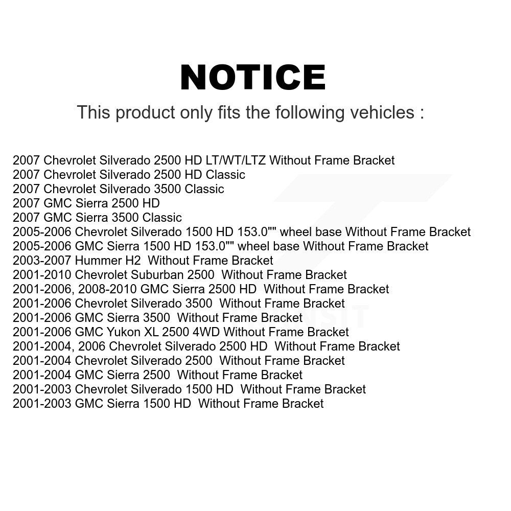 Front Control Arms Assembly And Lower Ball Joints Tie Rods Link Sway Bar Suspension Kit (13Pc) For Chevrolet Silverado 2500 HD GMC Sierra 3500 Hummer H2 Classic 1500 Suburban Yukon XL K72-101176