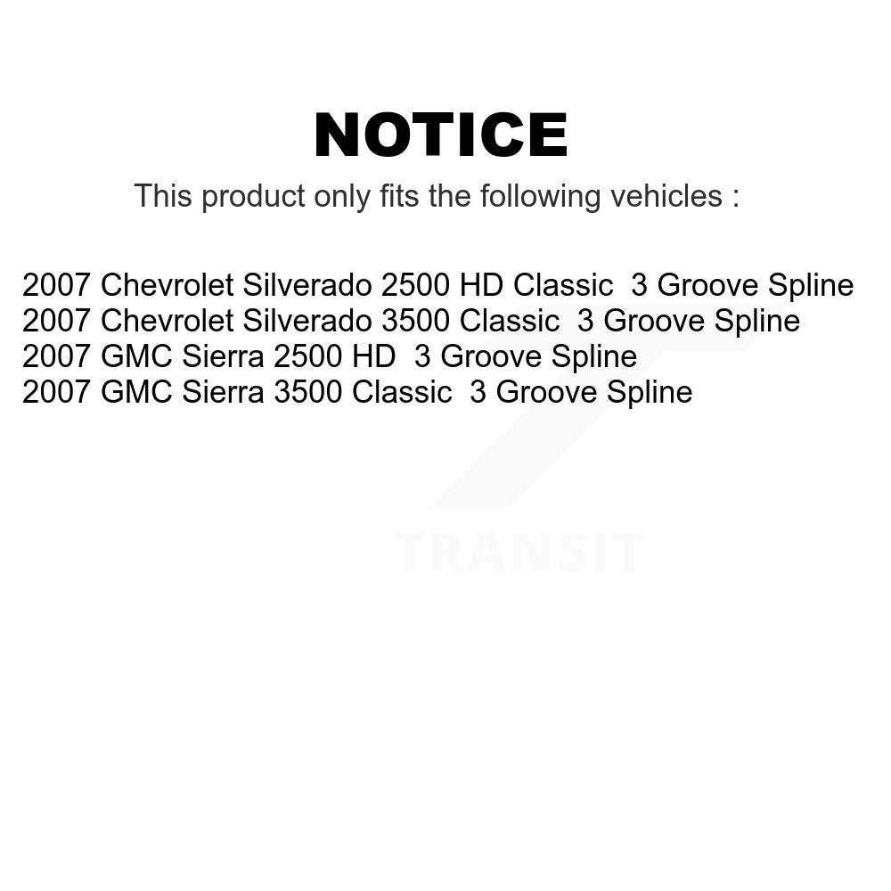 Front Control Arms Assembly And Lower Ball Joints Tie Rods Link Sway Bar Suspension Kit (13Pc) For 2007-2007 Chevrolet Silverado 2500 HD Classic GMC Sierra 3500 3 Groove Spline K72-101177