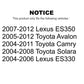 Front Tie Rod End Kit For Toyota Camry Lexus Avalon ES350 Solara ES330 K72-101263