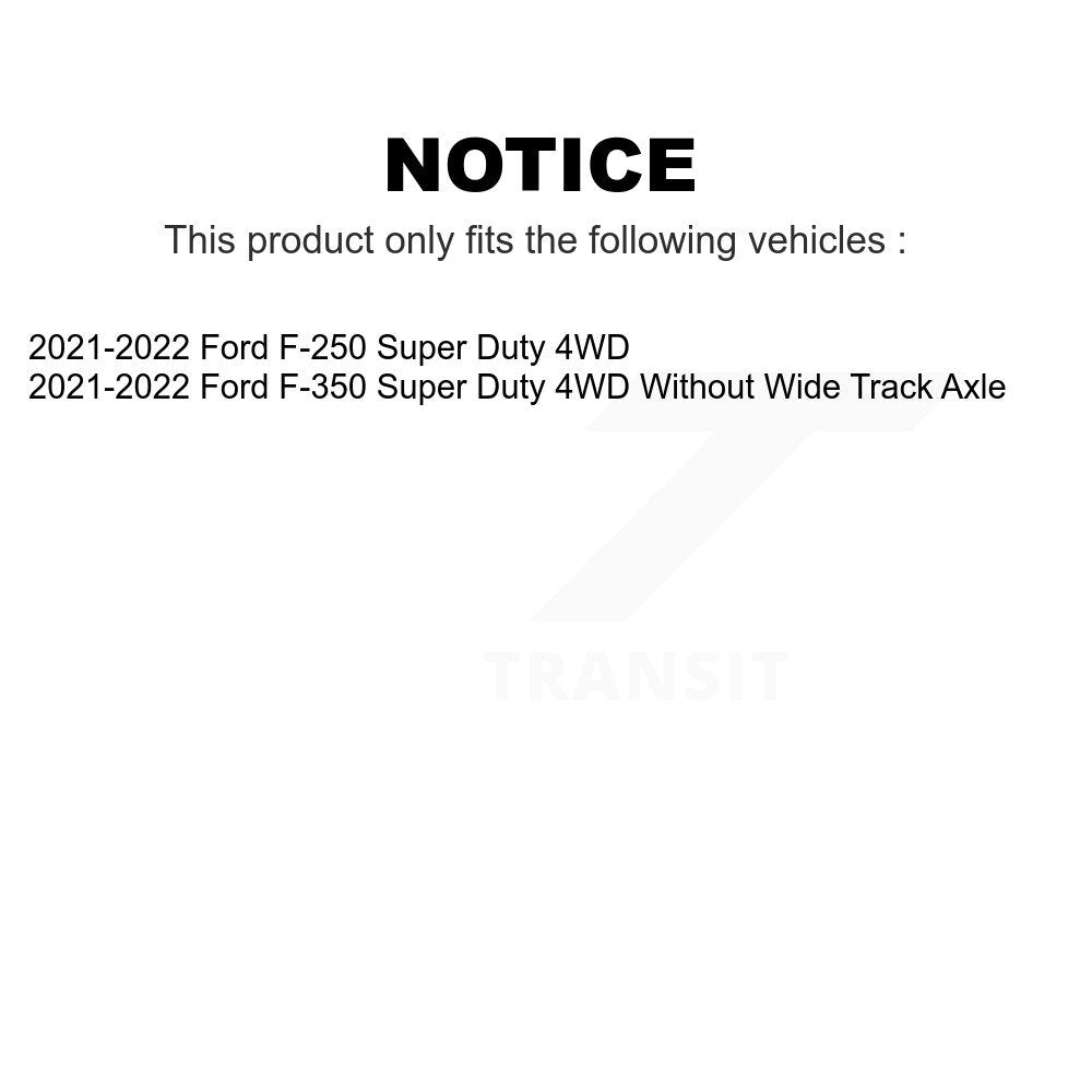 Front Suspension Ball Joint And Tie Rod End Kit For 2021-2022 Ford F-250 Super Duty F-350 4WD K72-101313