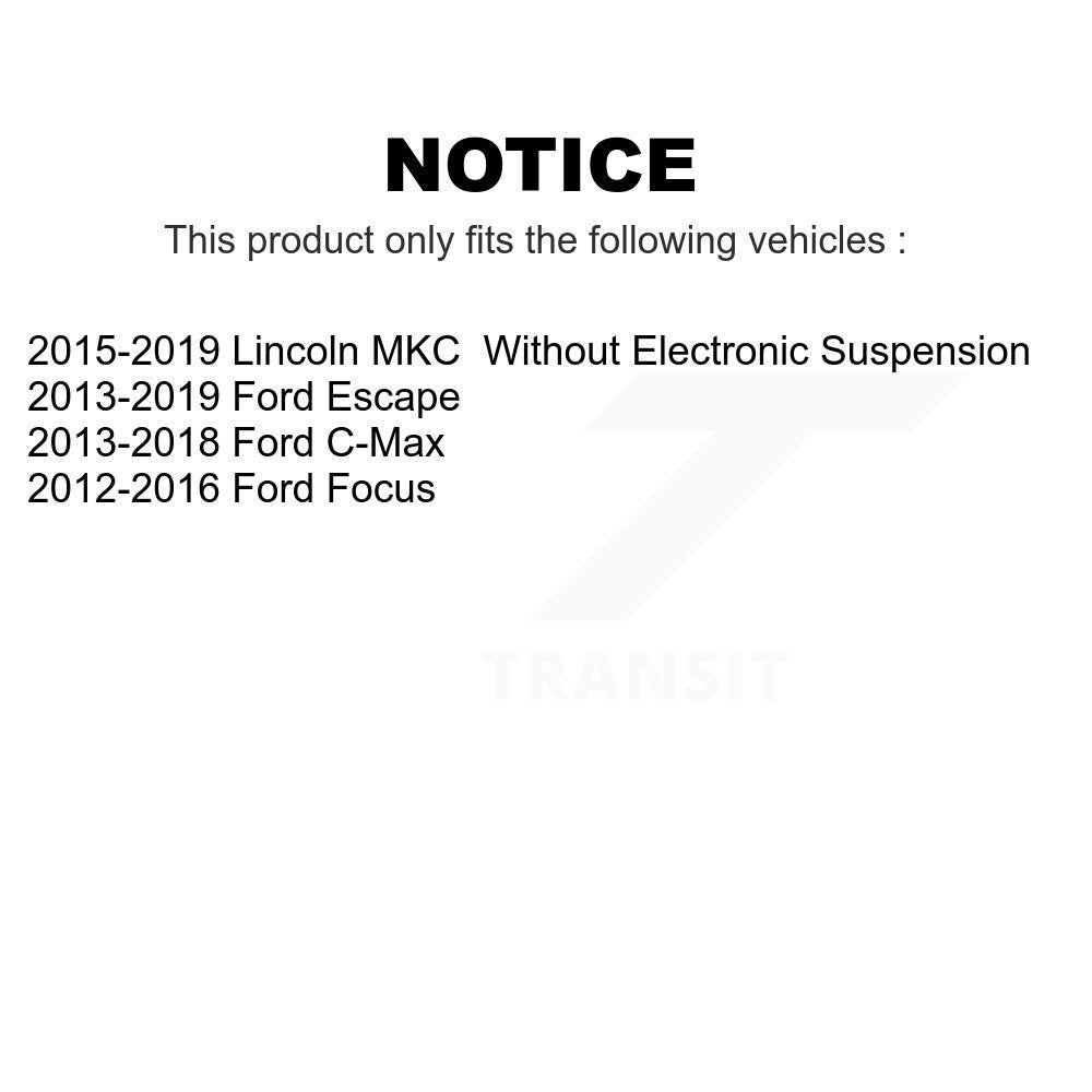 Front Rear Suspension Strut Shock Mounting Kit For Ford Escape Focus Lincoln MKC C-Max K73-100051