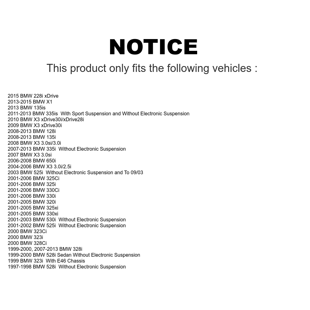 Front Suspension Strut Shock Mounting Pair For BMW 328i 325i X3 335i X1 325Ci 330i 330Ci 528i 128i 325xi 323i 530i 525i 650i 135i 330xi 323Ci 228i xDrive 328d 335is 328Ci 135is 320i K73-100103