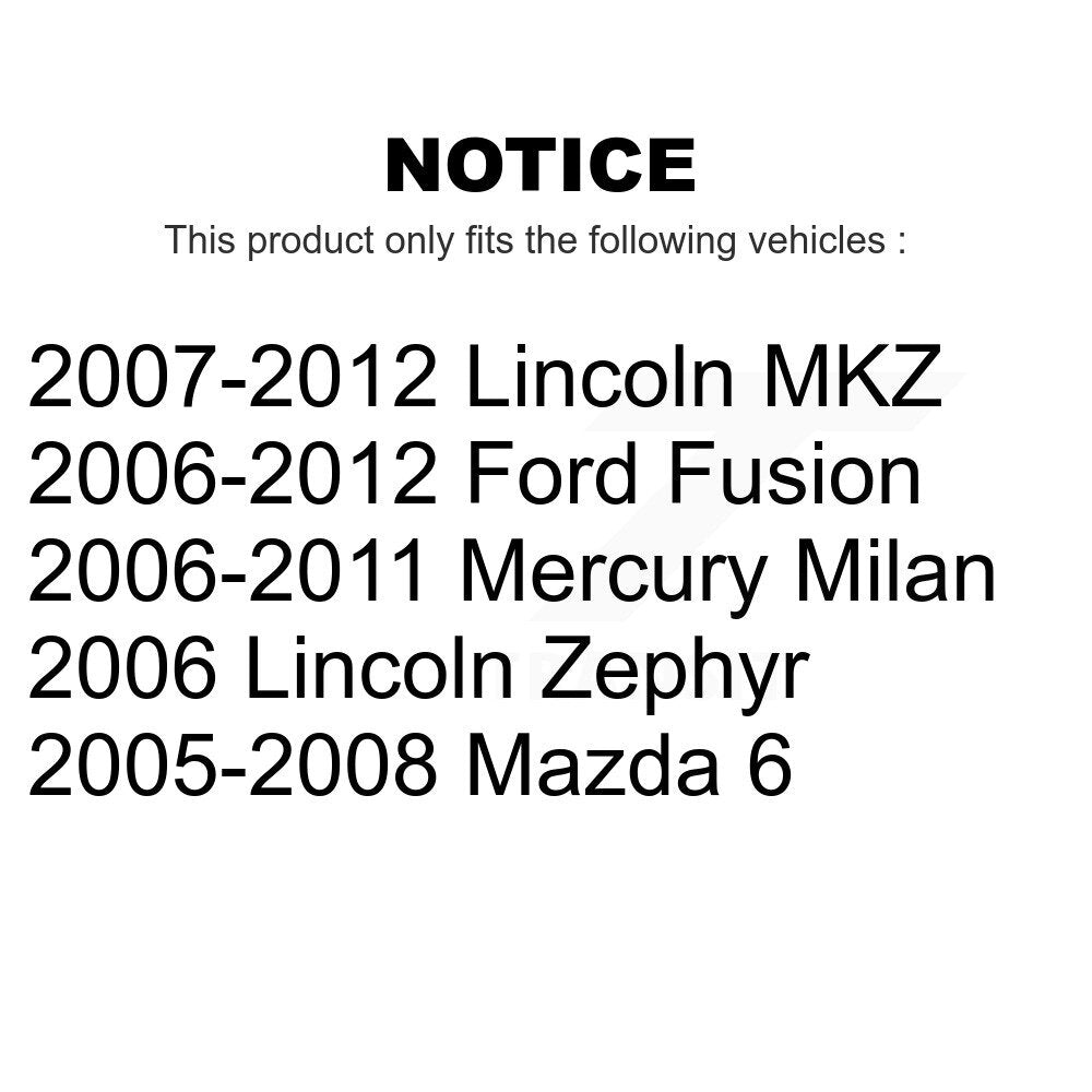 Front Suspension Strut Shock Mounting Pair For Ford Fusion Lincoln MKZ Mazda 6 Mercury Milan Zephyr K73-100130