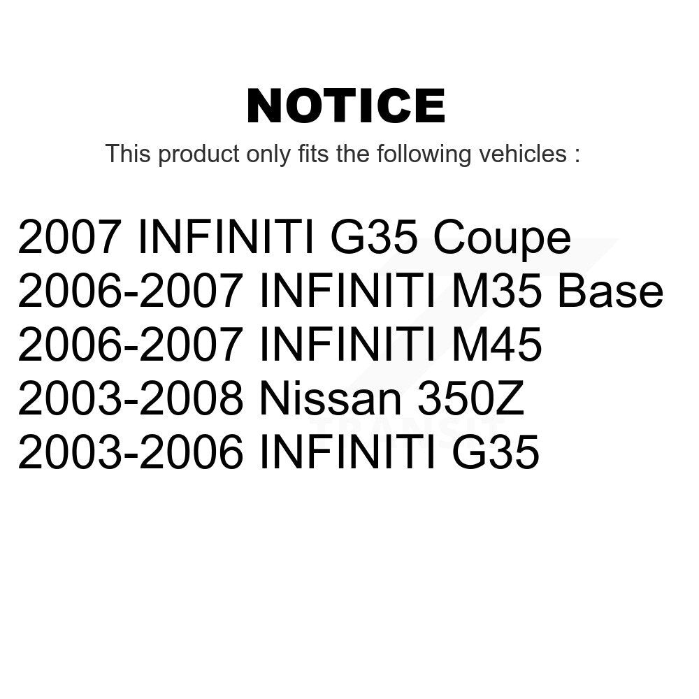 Front Suspension Strut Shock Mounting Pair For Infiniti G35 Nissan 350Z M35 M45 INFINITI K73-100138