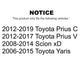 Front Suspension Strut Shock Mounting Pair For Toyota Yaris Prius C V Scion xD K73-100153